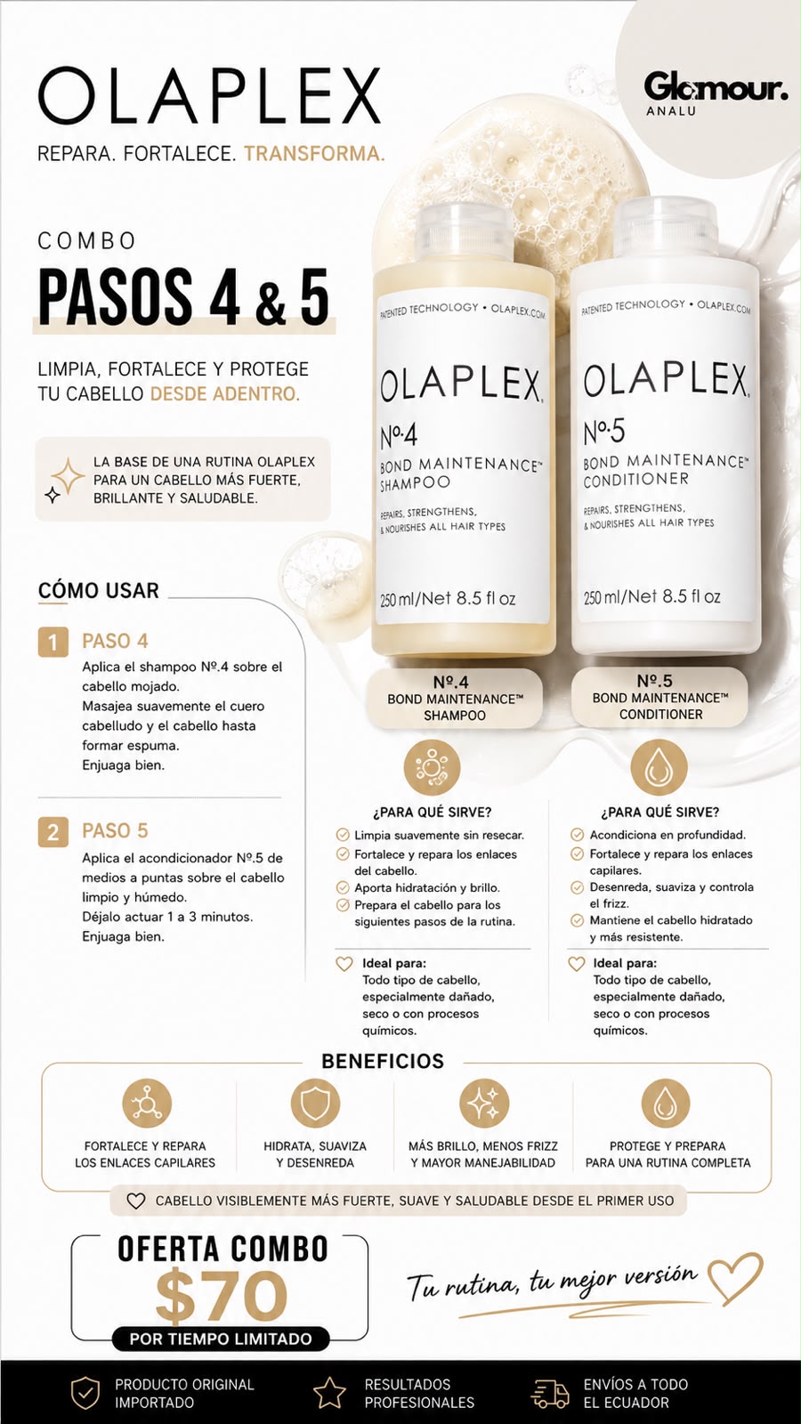 Combo OLAPLEX Nº4 + Nº5 — Rutina esencial